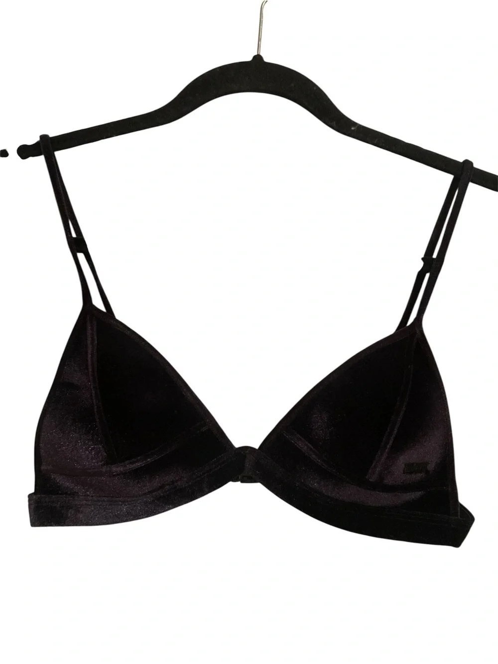 triangl swimwear Black Women's triangl swimweare Velvet Bikini Top